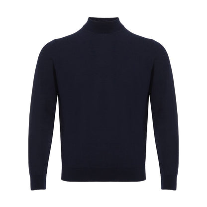 Elegant Cashmere Blue Sweater for Men