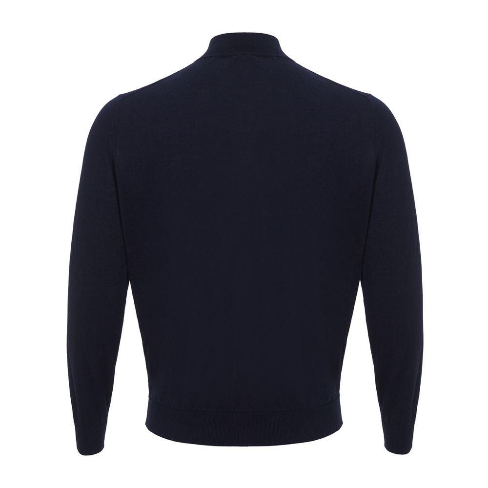 Elegant Cashmere Blue Sweater for Men