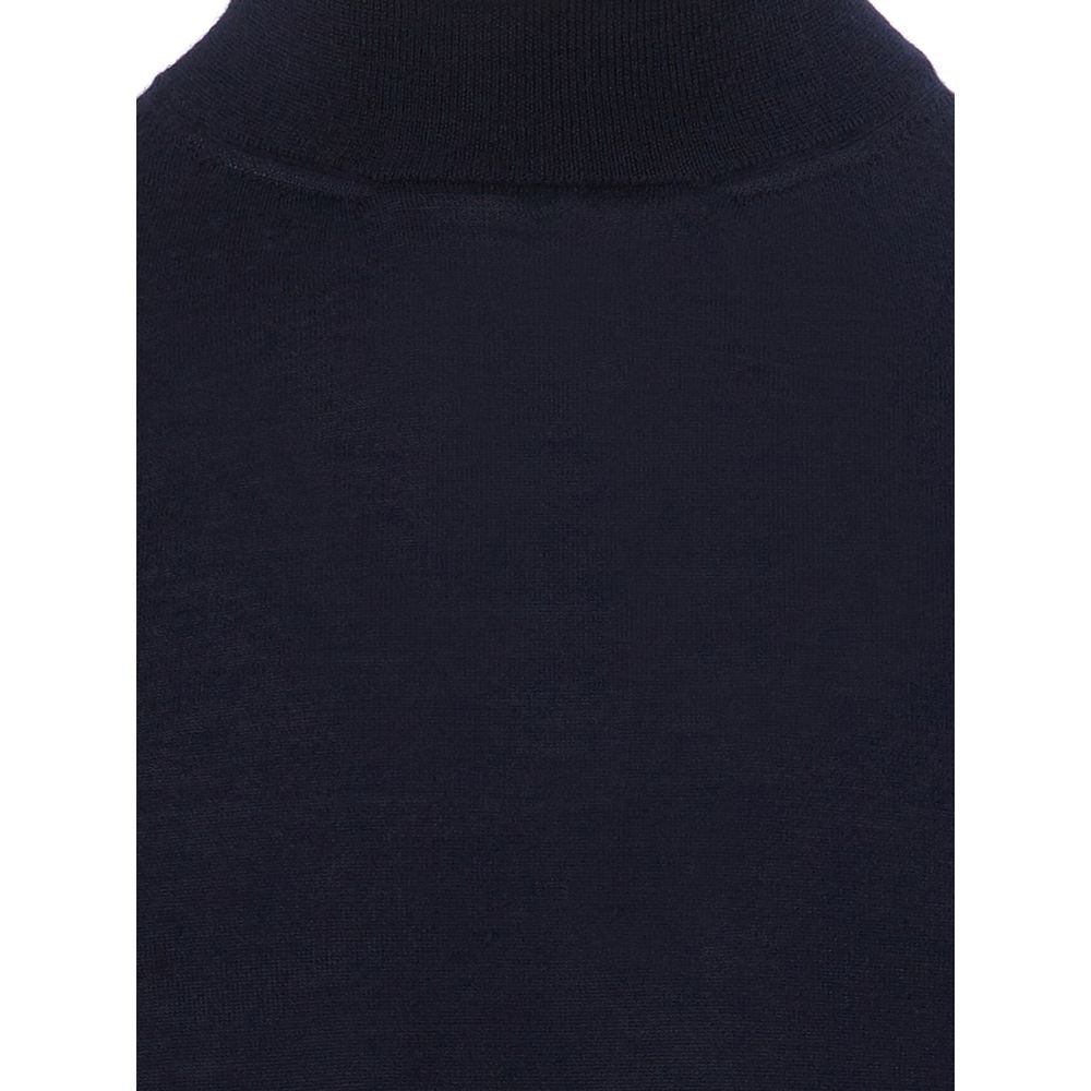 Elegant Cashmere Blue Sweater for Men