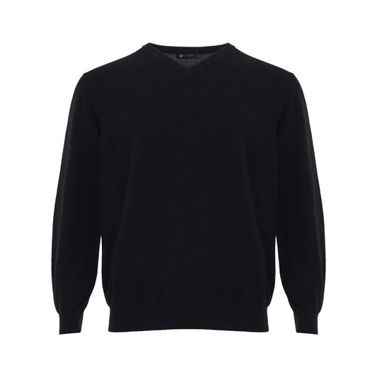 Elegant Black Cashmere Sweater for Men