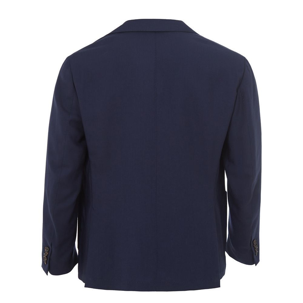 Elegant Blue Cashmere Jacket