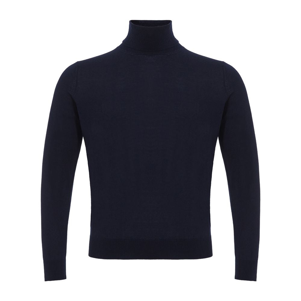 Elegant Cashmere Men's Blue Sweater