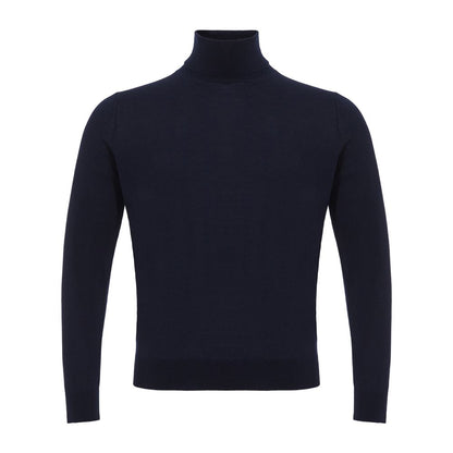 Elegant Cashmere Men's Blue Sweater