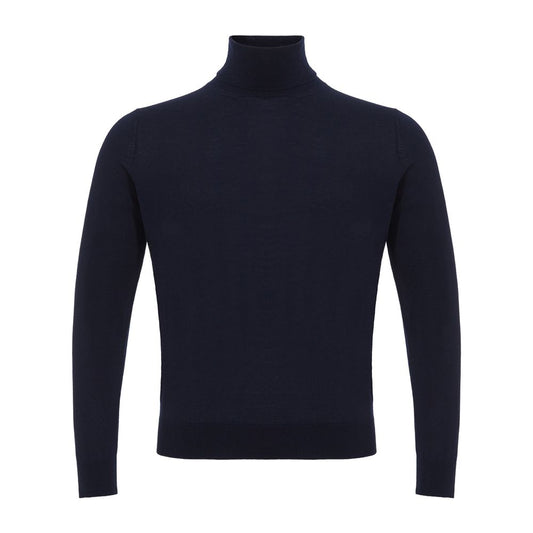 Elegant Cashmere Men's Blue Sweater