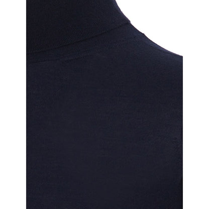 Elegant Cashmere Men's Blue Sweater