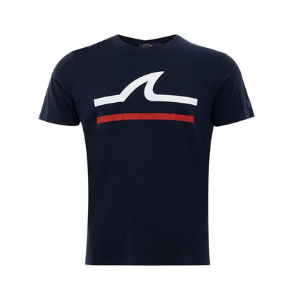 Elegant Blue Cotton Tee for Men