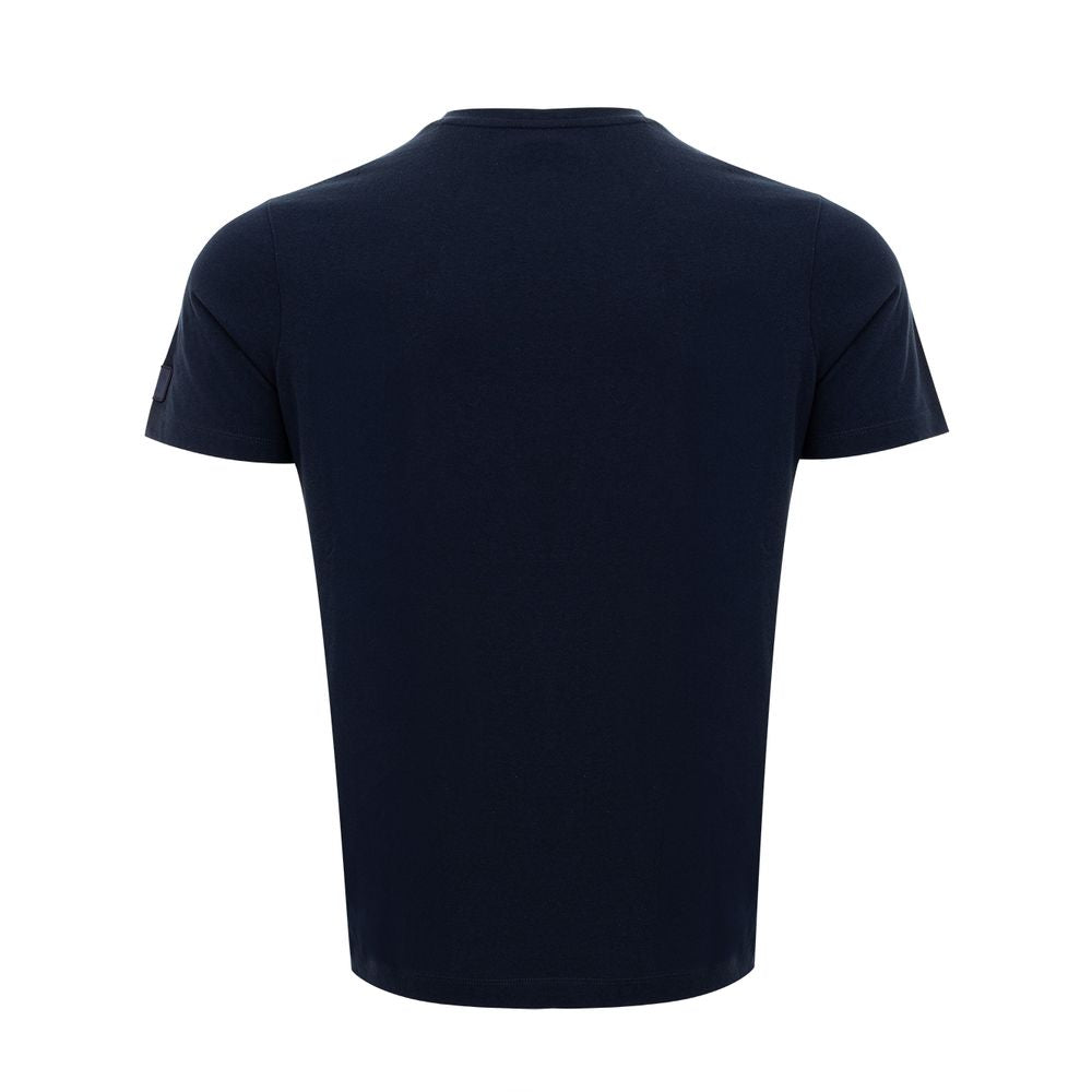 Elegant Blue Cotton Tee for Men