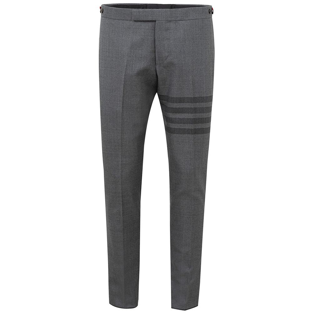 Elevated Gray Wool Trousers for Men