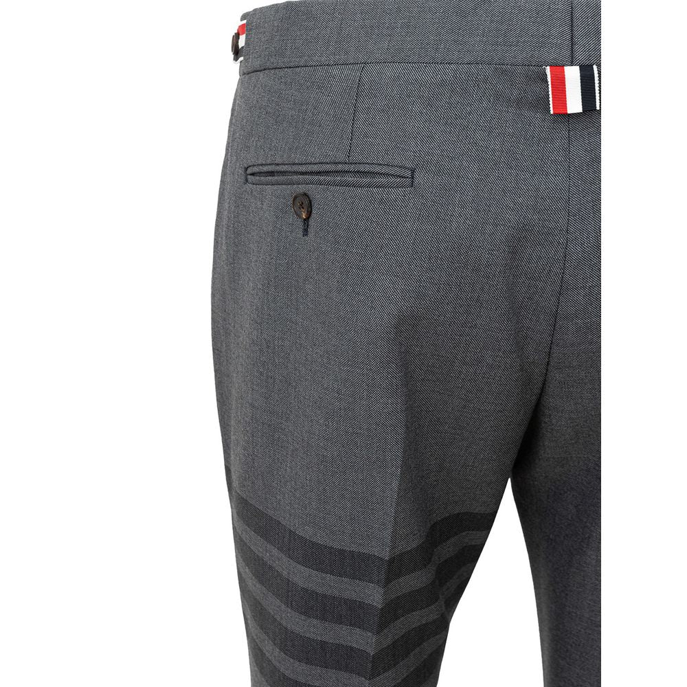 Elevated Gray Wool Trousers for Men