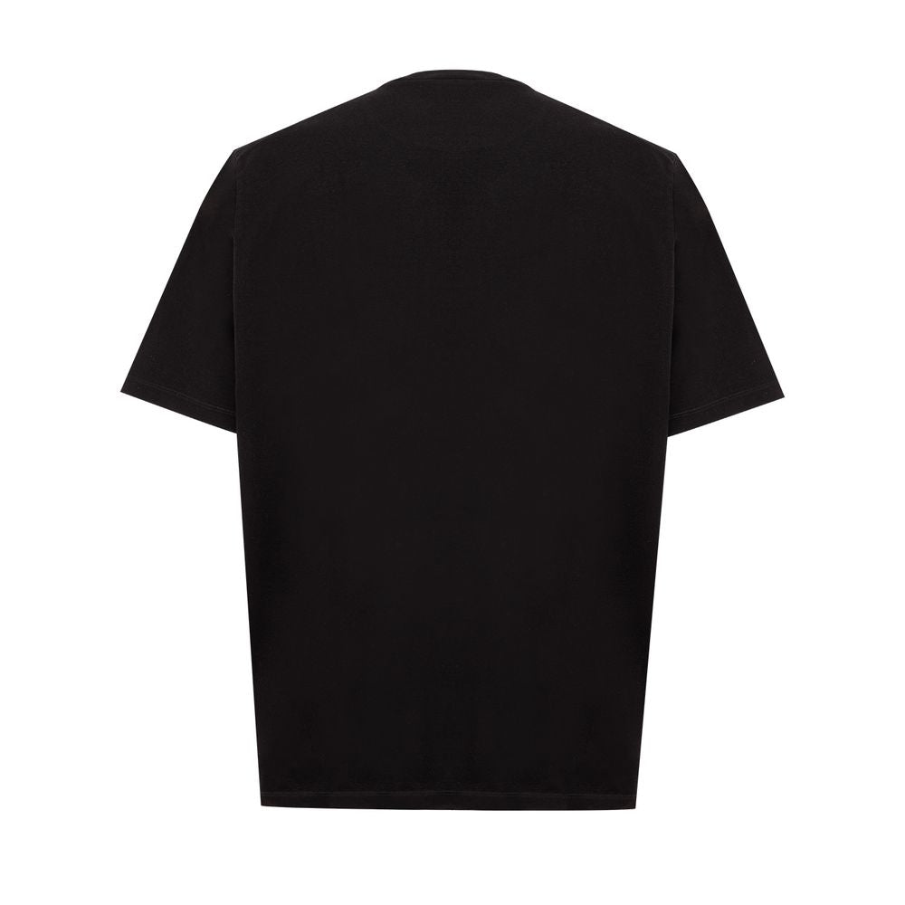 Sleek Black Cotton Tee for the Modern Man