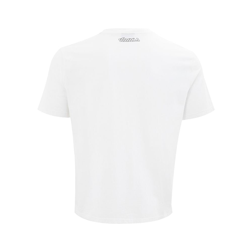 Elegant White Cotton Tee for Men