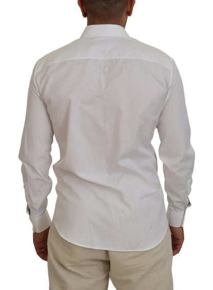 White Cotton Collared Long Sleeves Formal Shirt