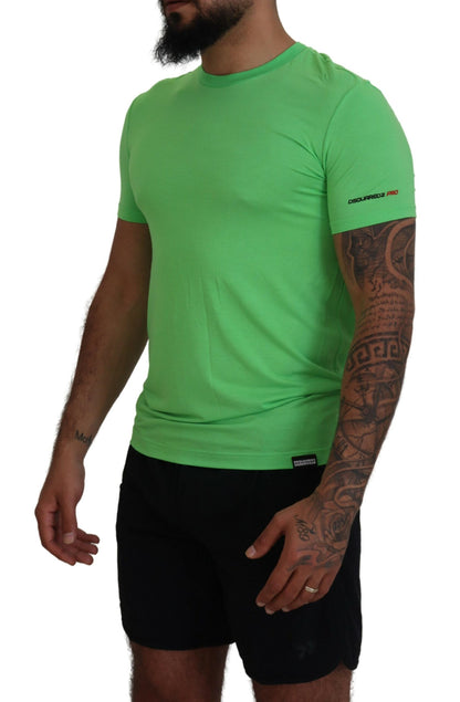 Green Modal Short Sleeves Crewneck T-shirt