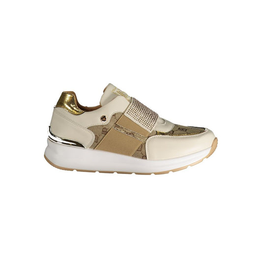 Beige Polyester Sneaker