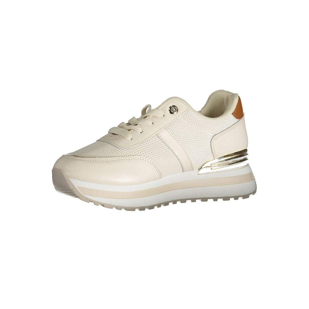 White Polyester Sneaker