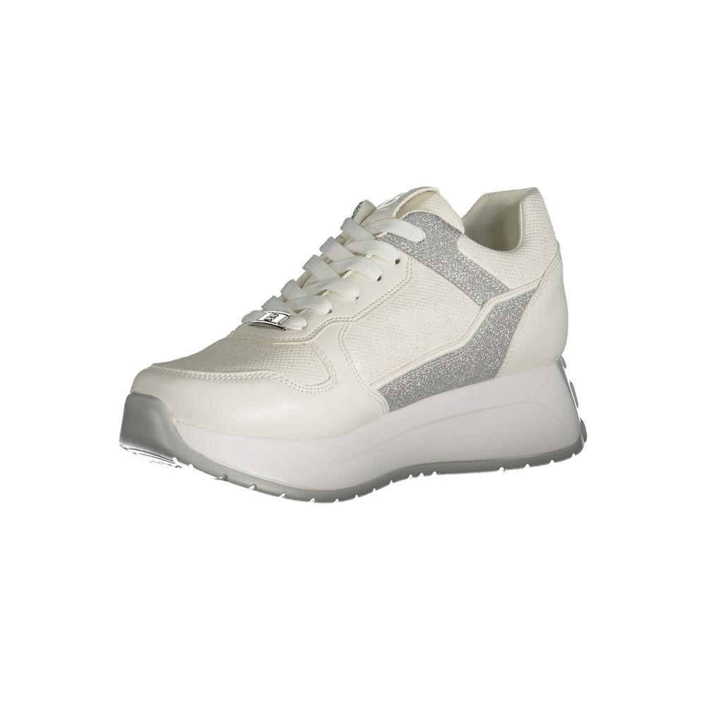 White Polyester Sneaker