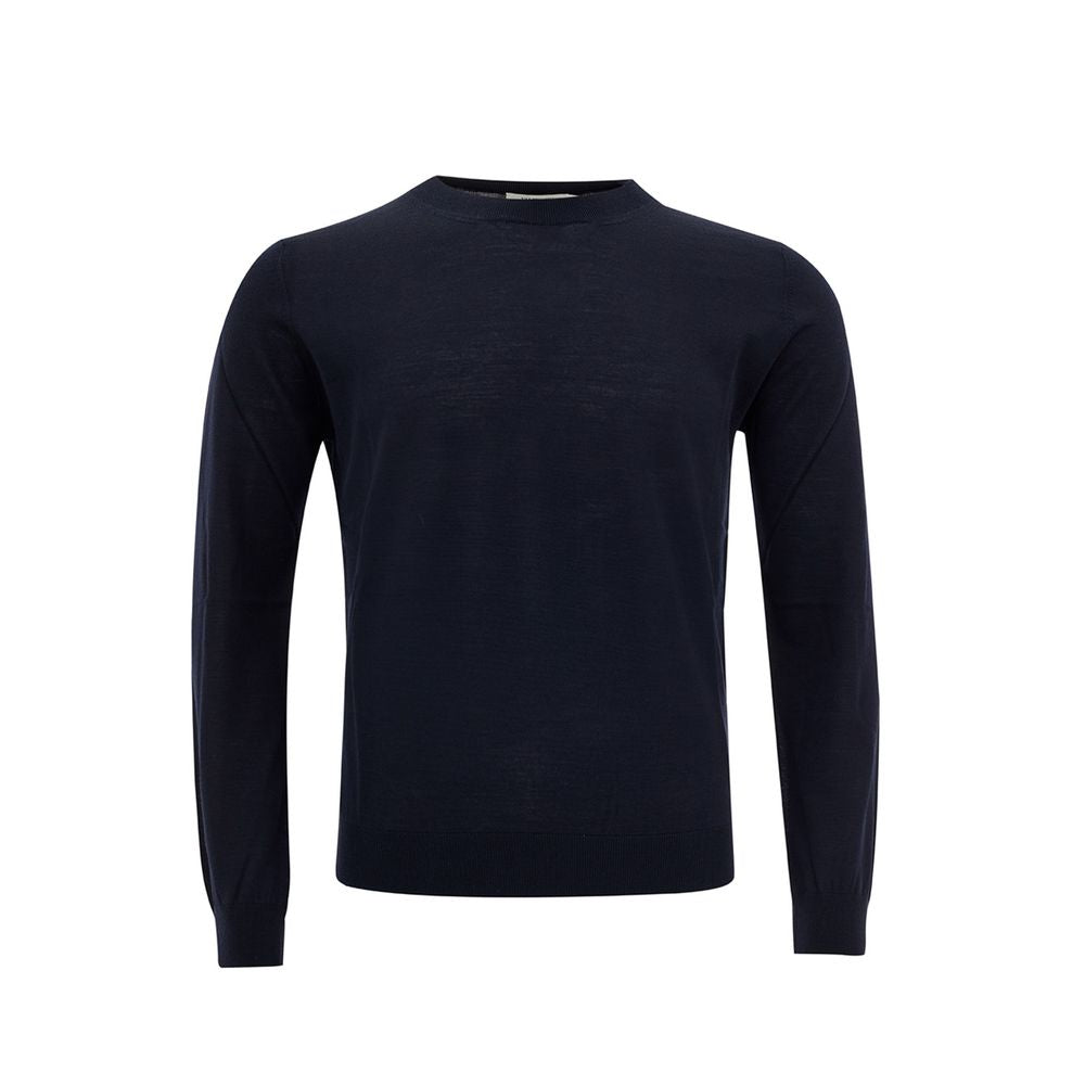 Elegant Wool Blue Sweater for Men