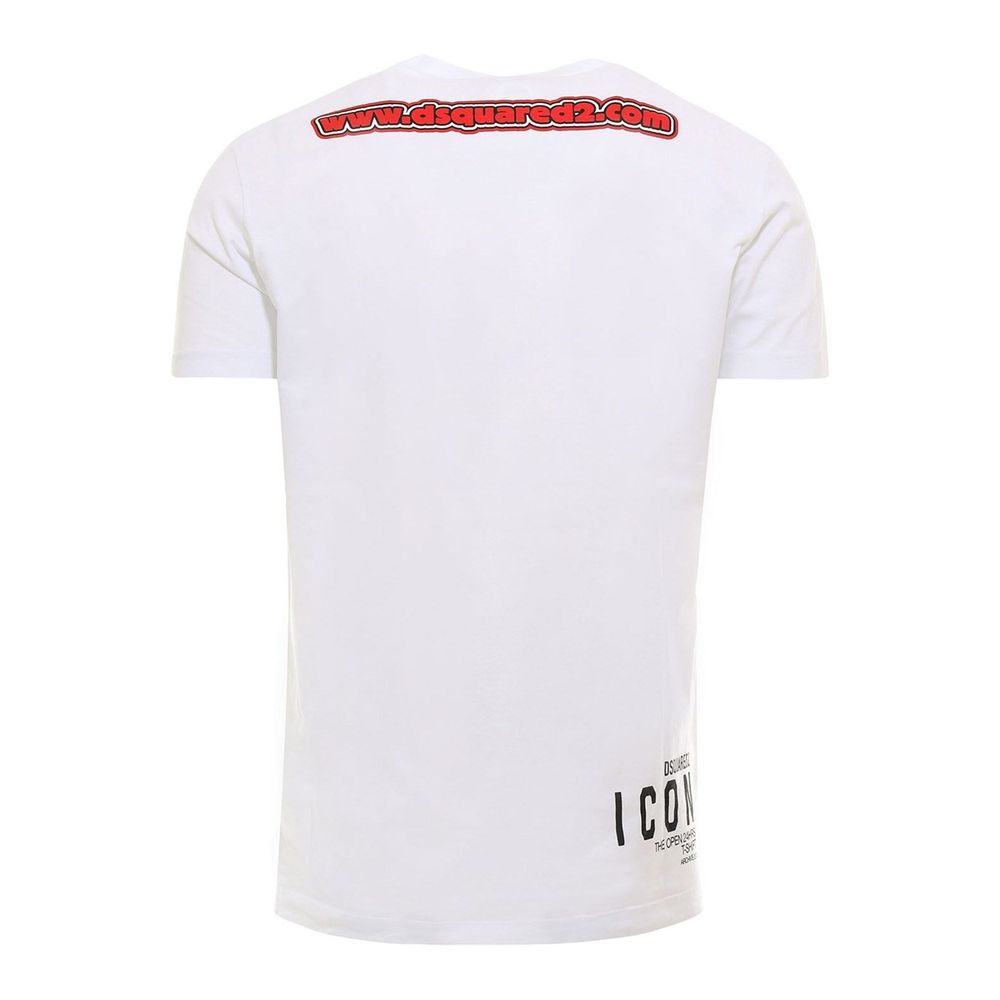 Elevated White Cotton Roundneck T-Shirt