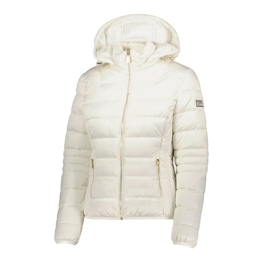 White Polyester Women Jacket