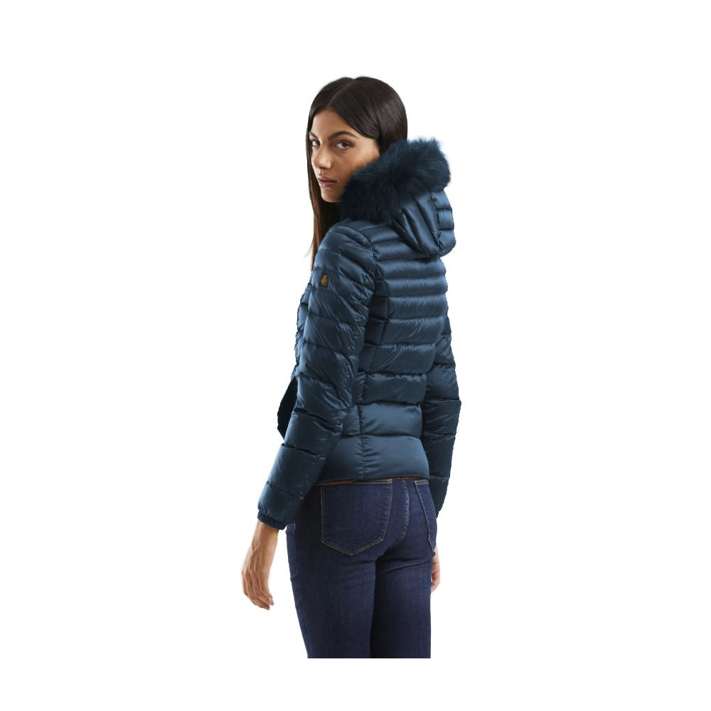 Chic Padded Down Jacket with Fur Hood