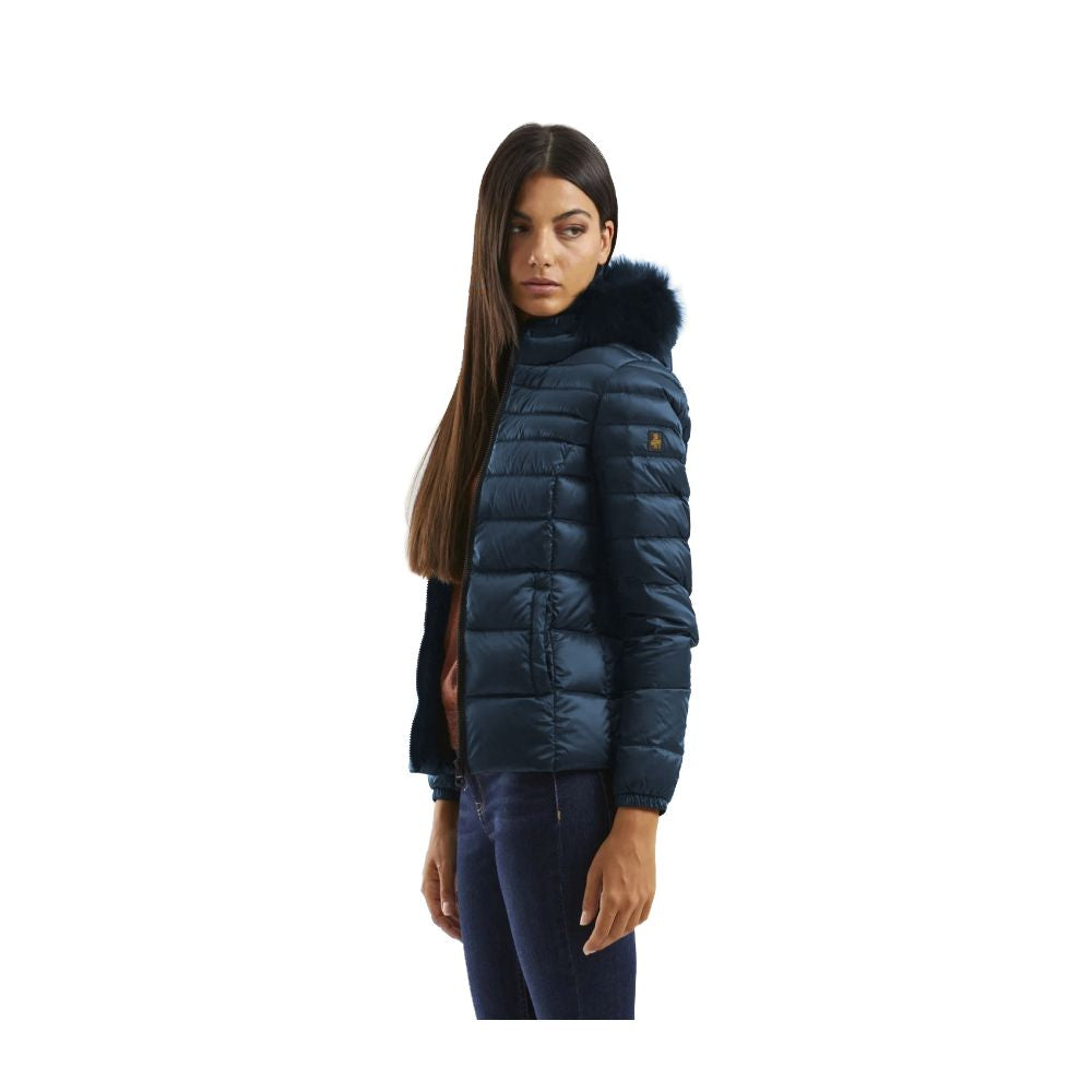 Chic Padded Down Jacket with Fur Hood