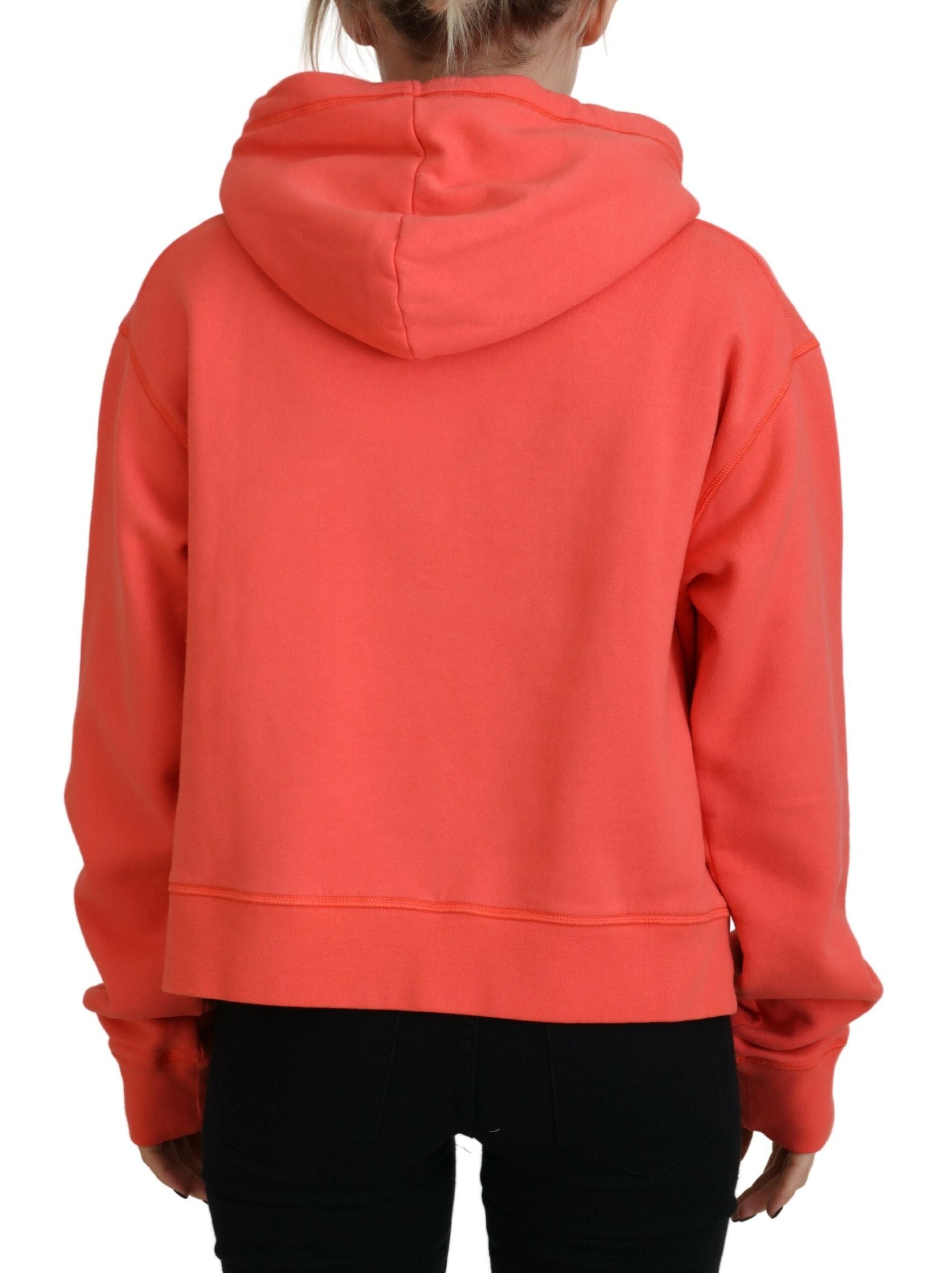 Pink Logo Print Cotton Hoodie Sweatshirt Sweater