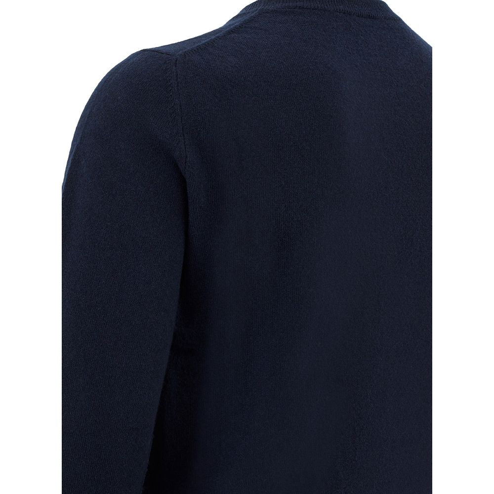 Elegant Blue Wool Men's Sweater