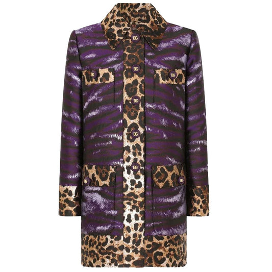 Purple Polyester Jackets & Coat