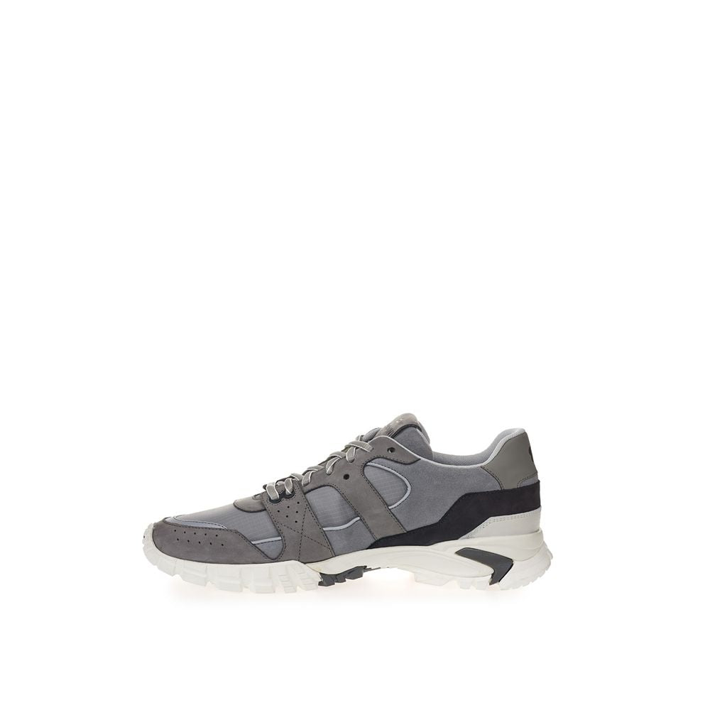 Elegant Gray Suede Sneakers for Men