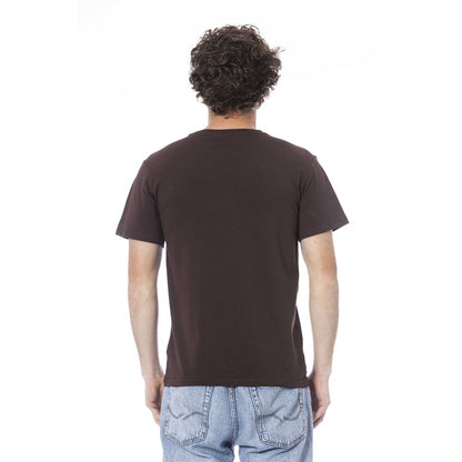 Brown Cotton Men T-Shirt