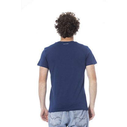 Blue Cotton Men T-Shirt