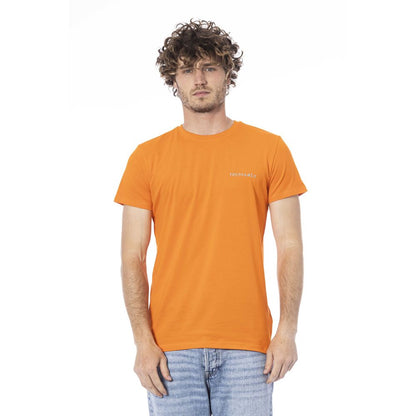 Orange Cotton Men T-Shirt