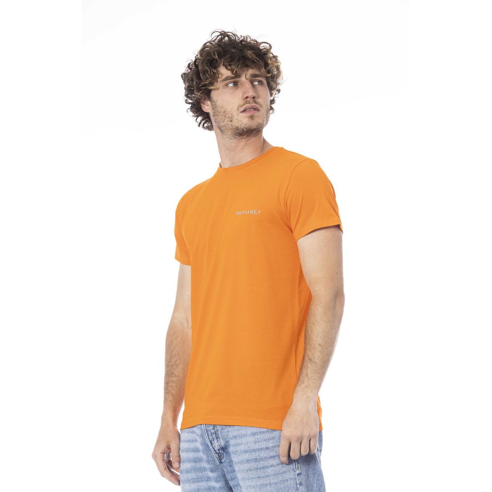 Orange Cotton Men T-Shirt