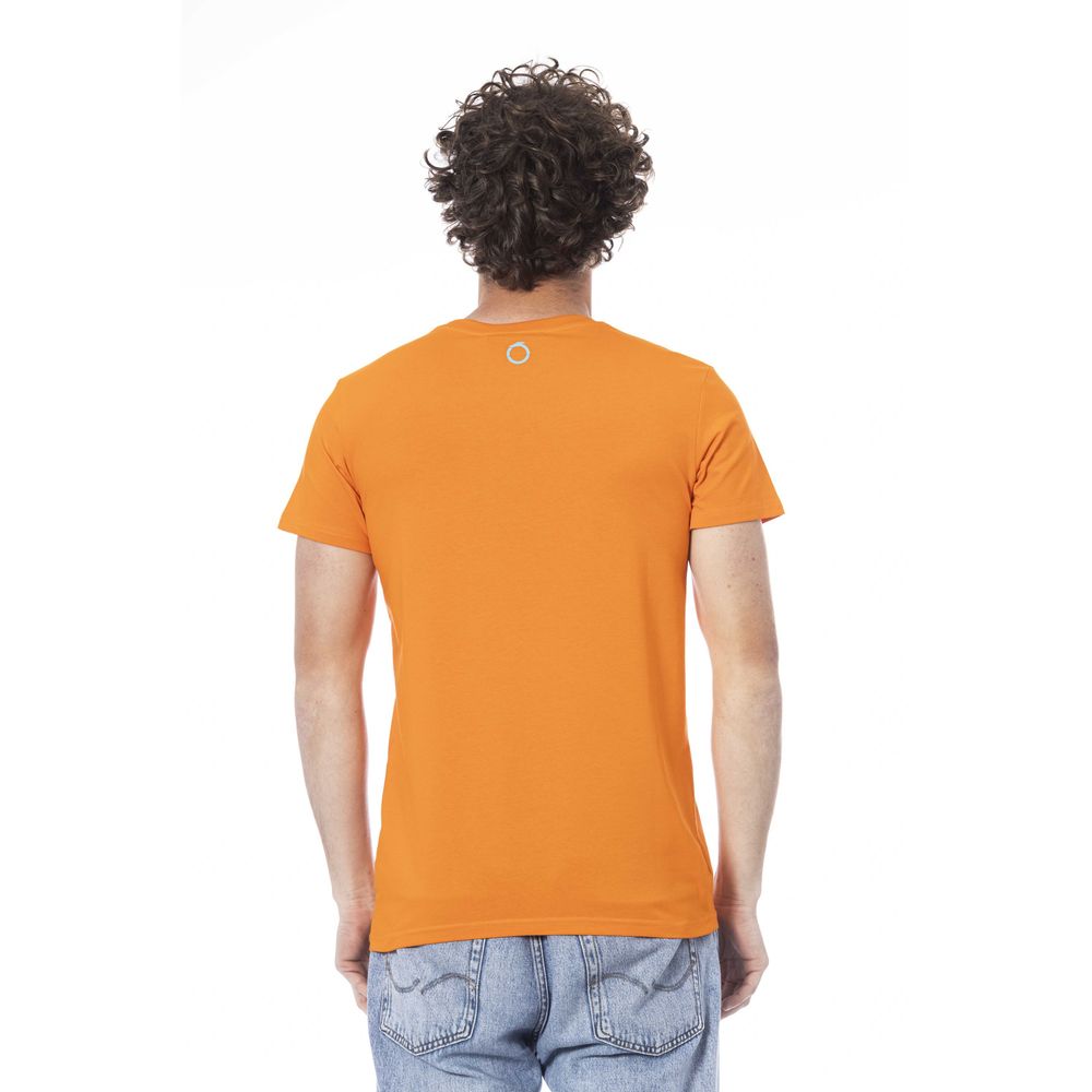 Orange Cotton Men T-Shirt