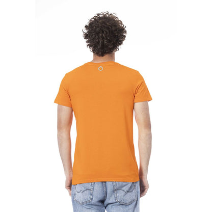 Orange Cotton Men T-Shirt