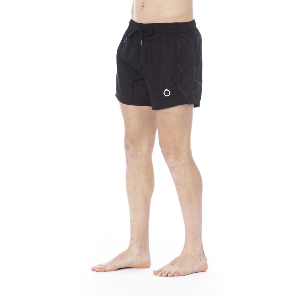 Black Polyester Men Swim Trunk