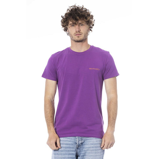 Purple Cotton Men T-Shirt