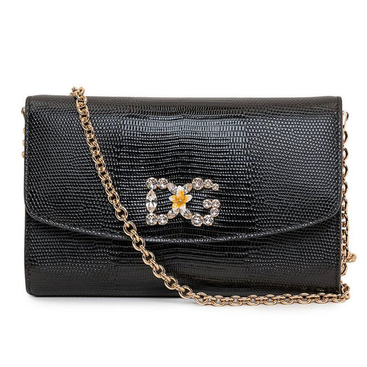 Black Leather Crossbody Bag