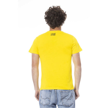 Yellow Cotton Men T-Shirt