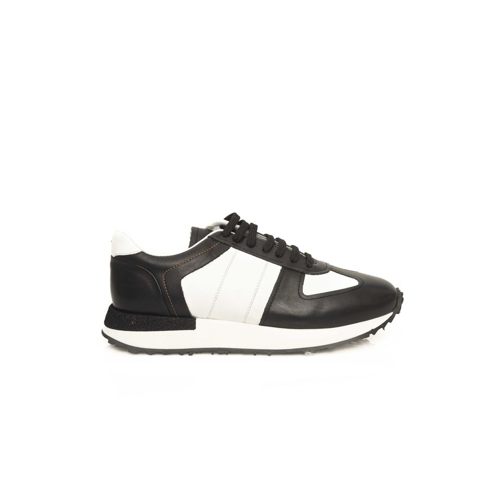 Black Leather Men Sneaker