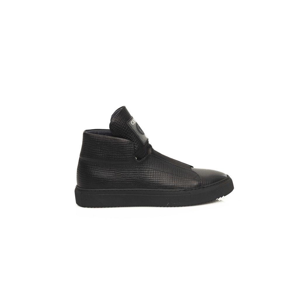 Black Leather Men Sneaker