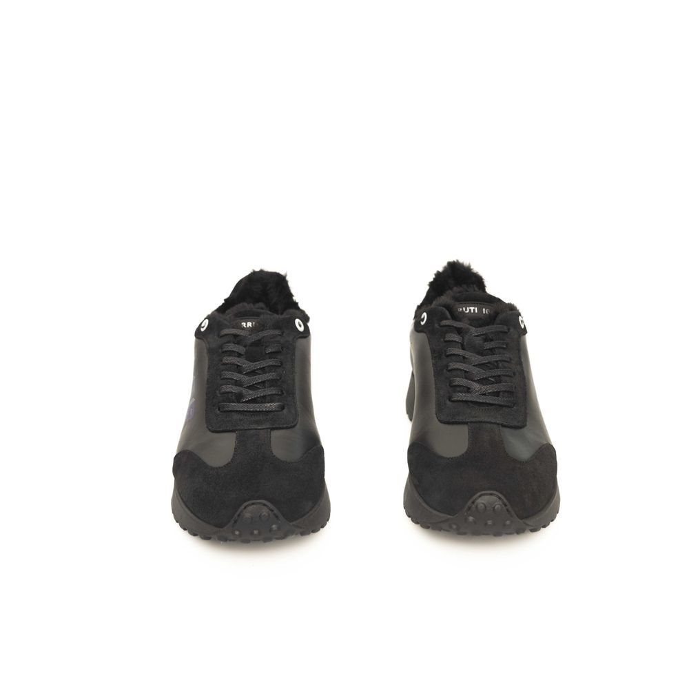 Black Leather Men Sneaker