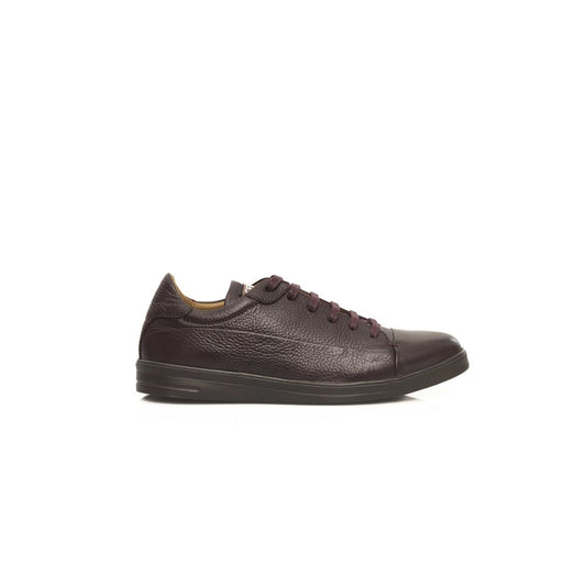 Burgundy Leather Men Sneaker