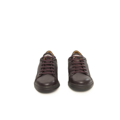 Burgundy Leather Men Sneaker