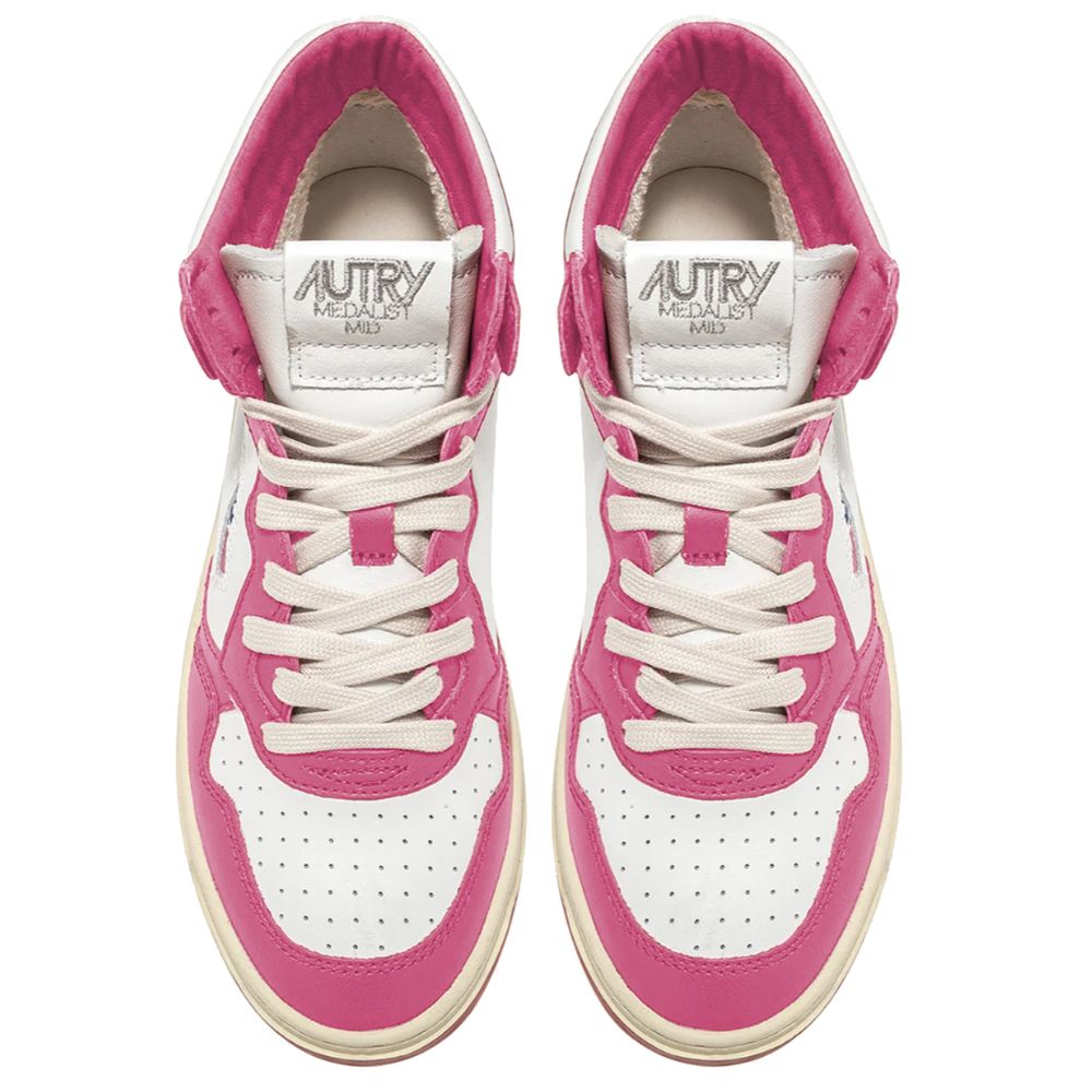 Fuchsia Leather Di Calfskin Sneaker