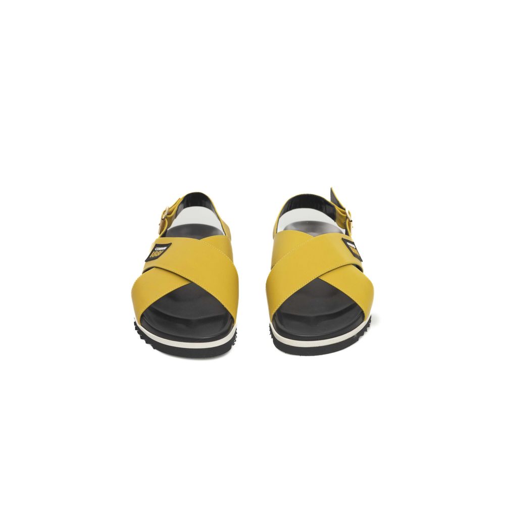 Yellow Calf Leather Women Sandal