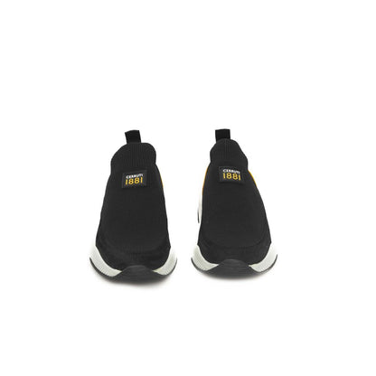 Black Polyester Women Sneaker