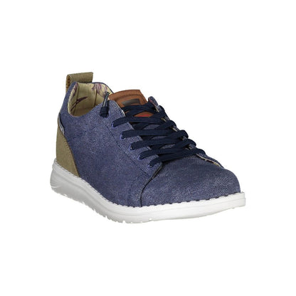 Blue Polyester Sneaker