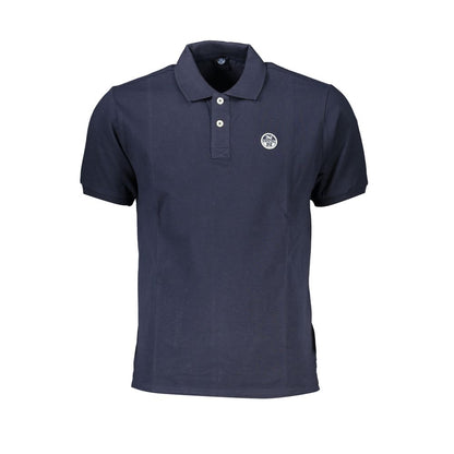 Blue Cotton Polo Shirt