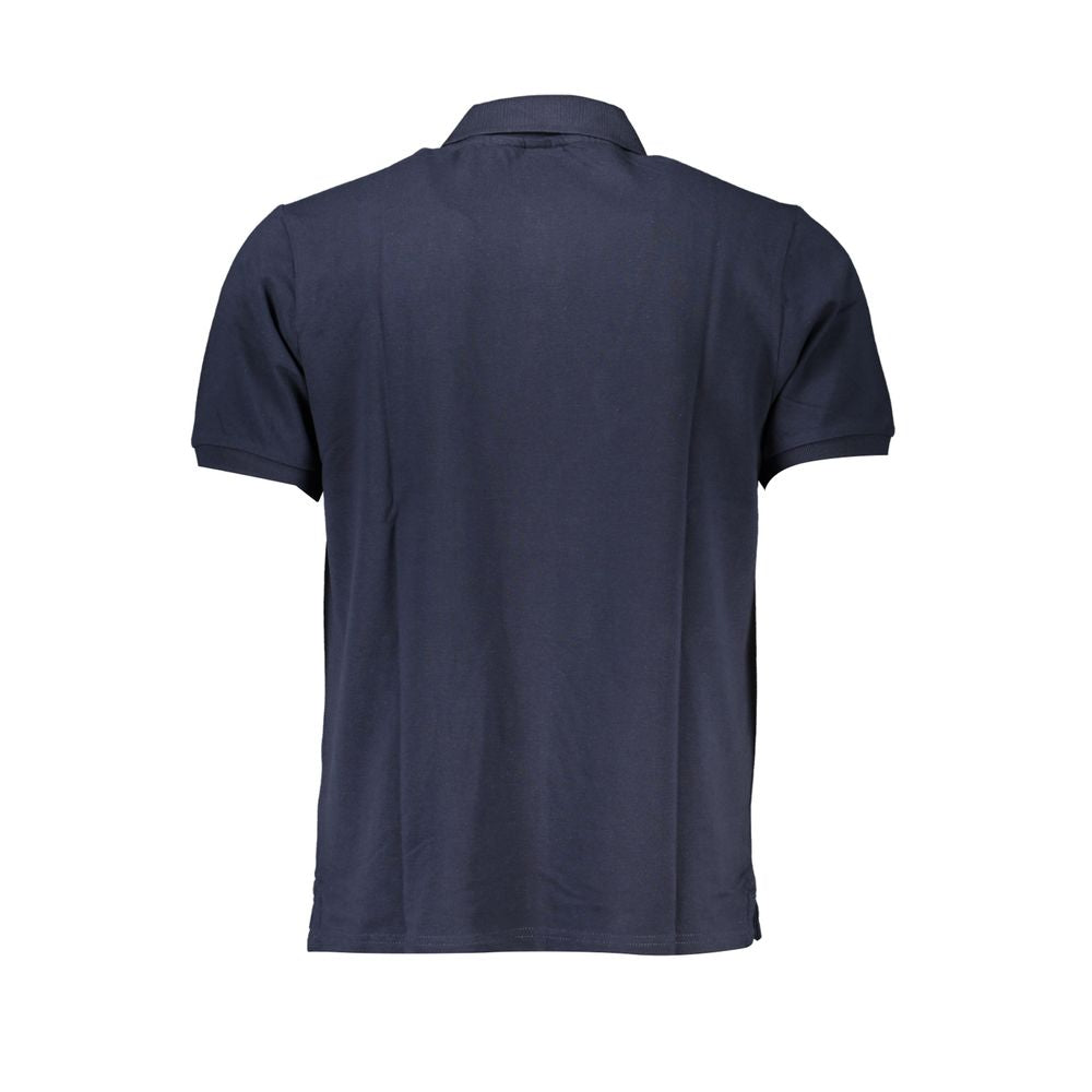 Blue Cotton Polo Shirt